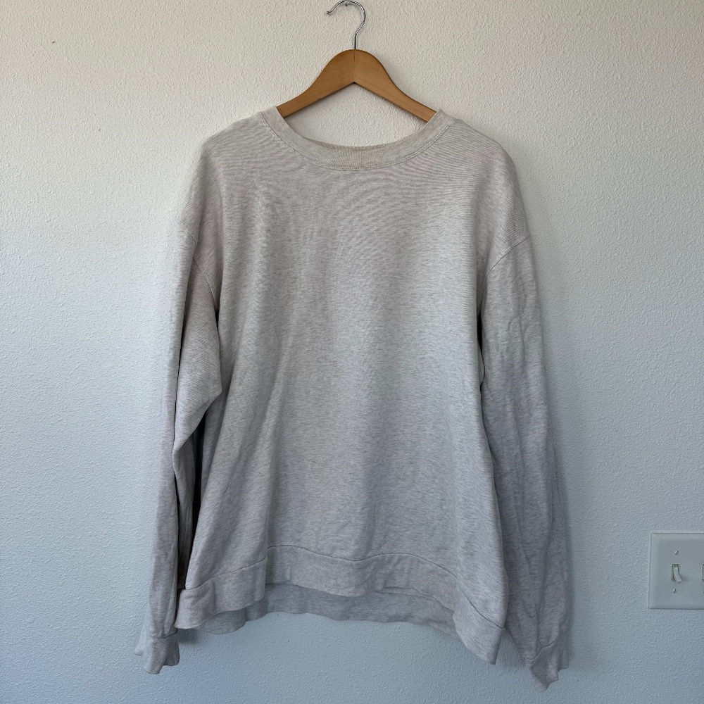 lululemon Mens Crewneck French Terry Sweatshirt Heather Grey Size XL
